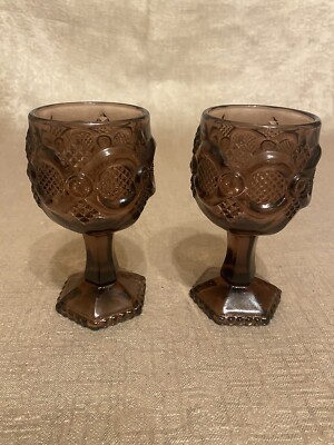 Avon Kelche x 2, 1876 Cape Cod Collection, 2 x Avon Gläser, Vintage, Amethyst