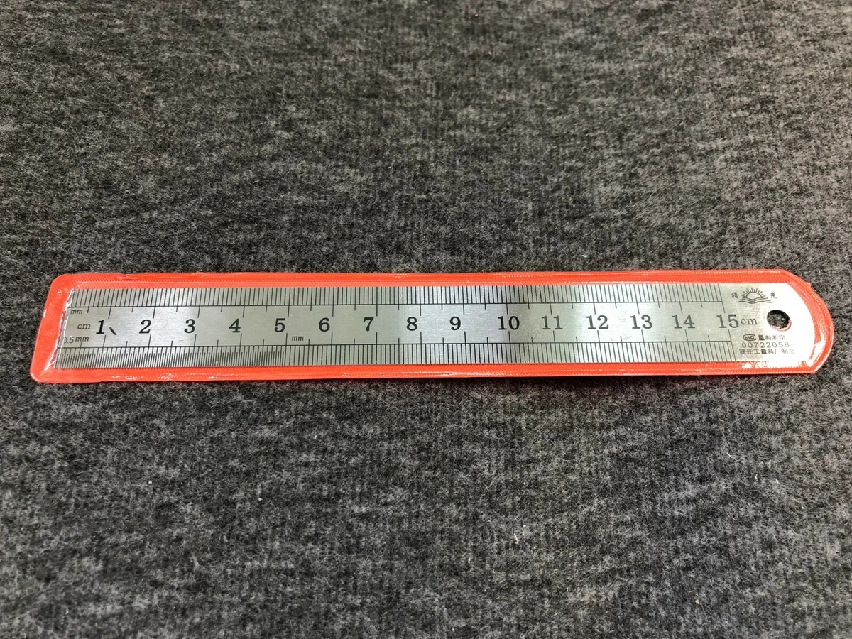 15CM 6 INCH Dawn STAINLESS STEEL METAL RULER RULE PRECISION DOUBLE