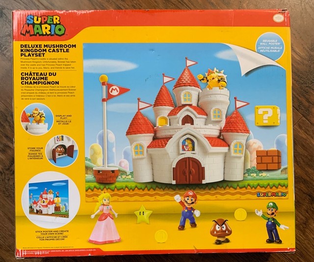 2017 DELUXE MUSHROOM KINGDOM CASTLE PLAYSET WORLD OF NINTENDONEW IN