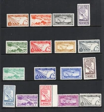 S3176  Venezuela  1937   aviation  airmails  17v.   MNH/MVLH & used