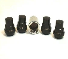 4 Pc BLACK LOCKING LUG NUTS CUSTOM WHEEL LOCKS 12mm x 1.50 # 20705BK
