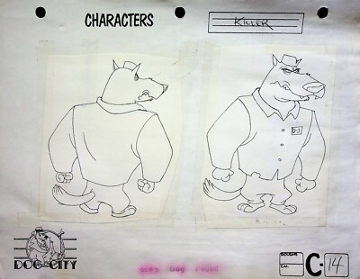 Jim Henson's DOG CITY 1992 Production Studio Copy Model Sheet