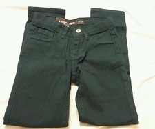 Jordache Pants Size 8 Super Skinny Adjustable Waist Girls Peacock Green