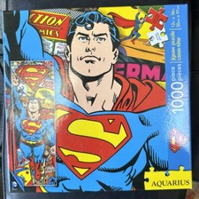 Action Comics Superman 1000 Piece Puzzle, Aquarius NEW 12 x 36 , Man of Steel