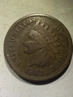 1865 Fancy 5 Indian Head Cent Good G Coin