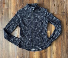 Lululemon Women's Multi-Color Full Zip Thumbholes Athletic Jacket SZ 8