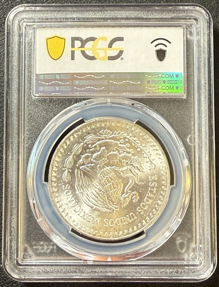 1984-Mo 1 Oz .999 Silver Mexico Libertad 1 Onza Plata Pura PCGS MS 65 Vintage!! - Image 2 of 2