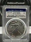 2016-(W) $1 Silver Eagle PCGS MS70 First Strike at West Point 30th Anniversary