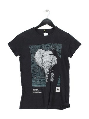 Rapanui Herren T-Shirt S schwarz Grafik 100% Baumwolle Basic