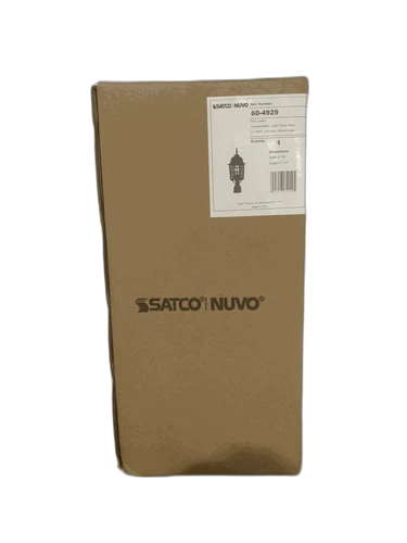 SATCO 1-Light Outdoor Textured Black Post Light - Picture 2 of 2