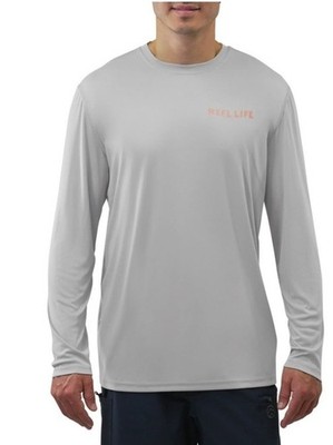 Reel Life Men s Sun Defender Lightweight Long Sleeve UV T-Shirt Small New