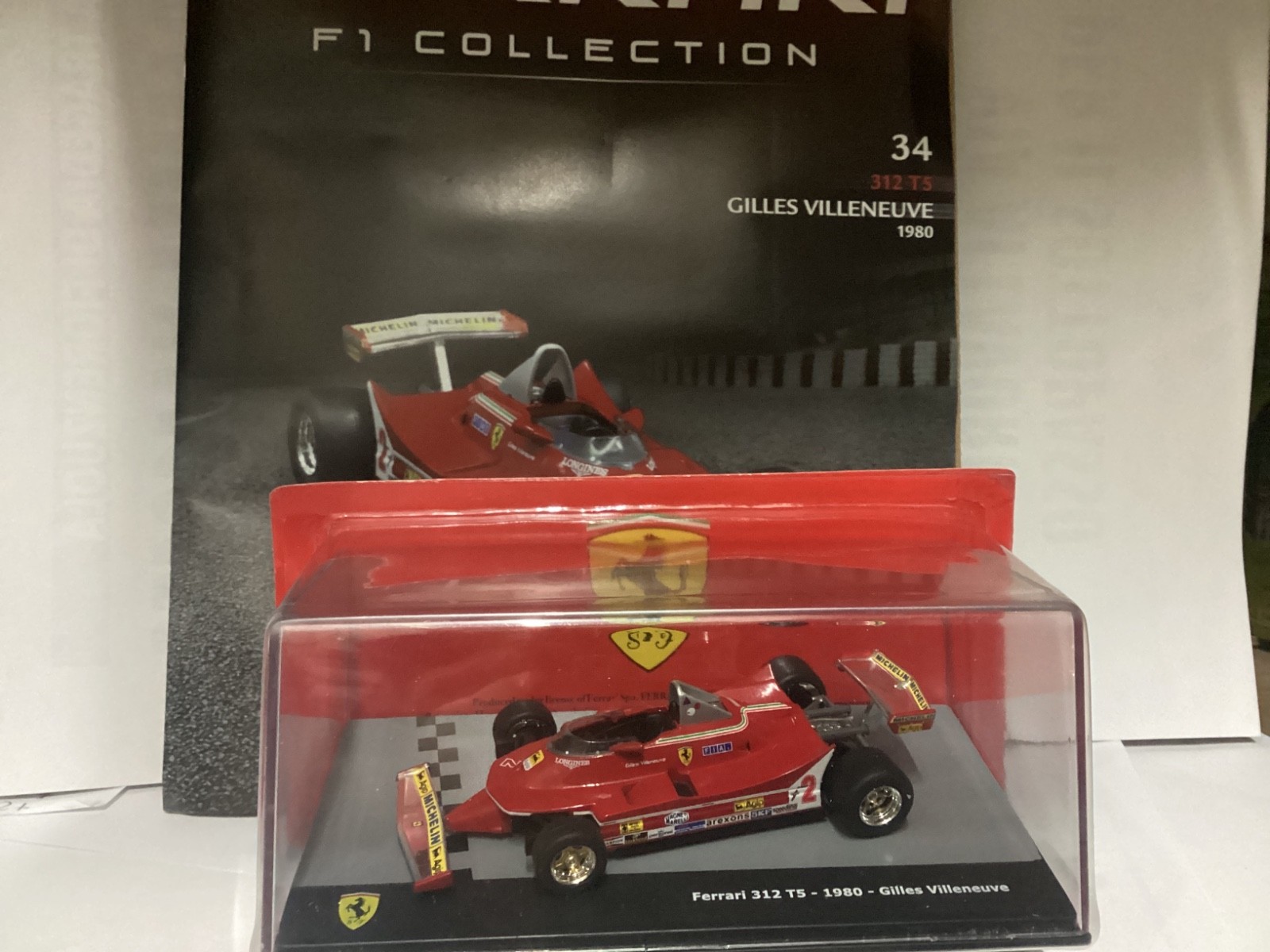 Ferrari 312 T5 Gilles Villeneuve 1980 Die-Cast 1:43, New In Display Case