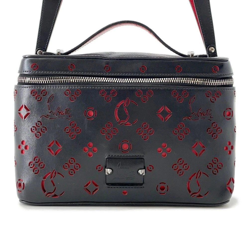 Christian Louboutin — Christian Louboutin Punching Logo 2-Way Shoulder Bag Leather Black/Red