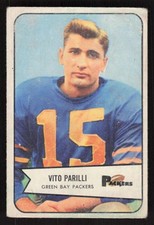 1954 BOWMAN VITO PARILLI 10 VG FOOTBALL GREEN BAY PACKERS