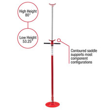 Soporte mecánico ¾ ton base 12" rosca ACME auto bloqueo taller
