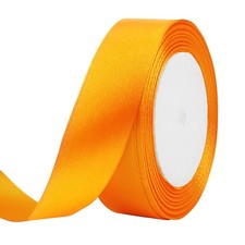 25 Yard Satin Ribbon Roll 1 Inch Fabric Craft Bows Holiday Wrap Orange