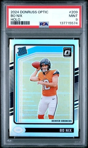2024 PANINI DONRUSS OPTIC HOLO #209 BO NIX ROOKIE RC PSA 9