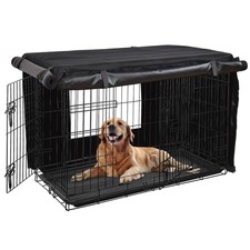 Dog Crate Cover 36 Inch Heavy Duty Oxford Fabric with Double Door  Window