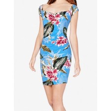 Guess Maeko  Tropical Floral Bodycon Dress Size M