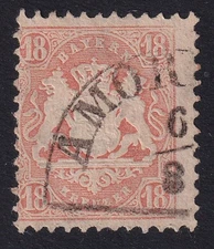 BAVARIA 1870 Arms 18k Pale Red SG 63A Used (CV £26)