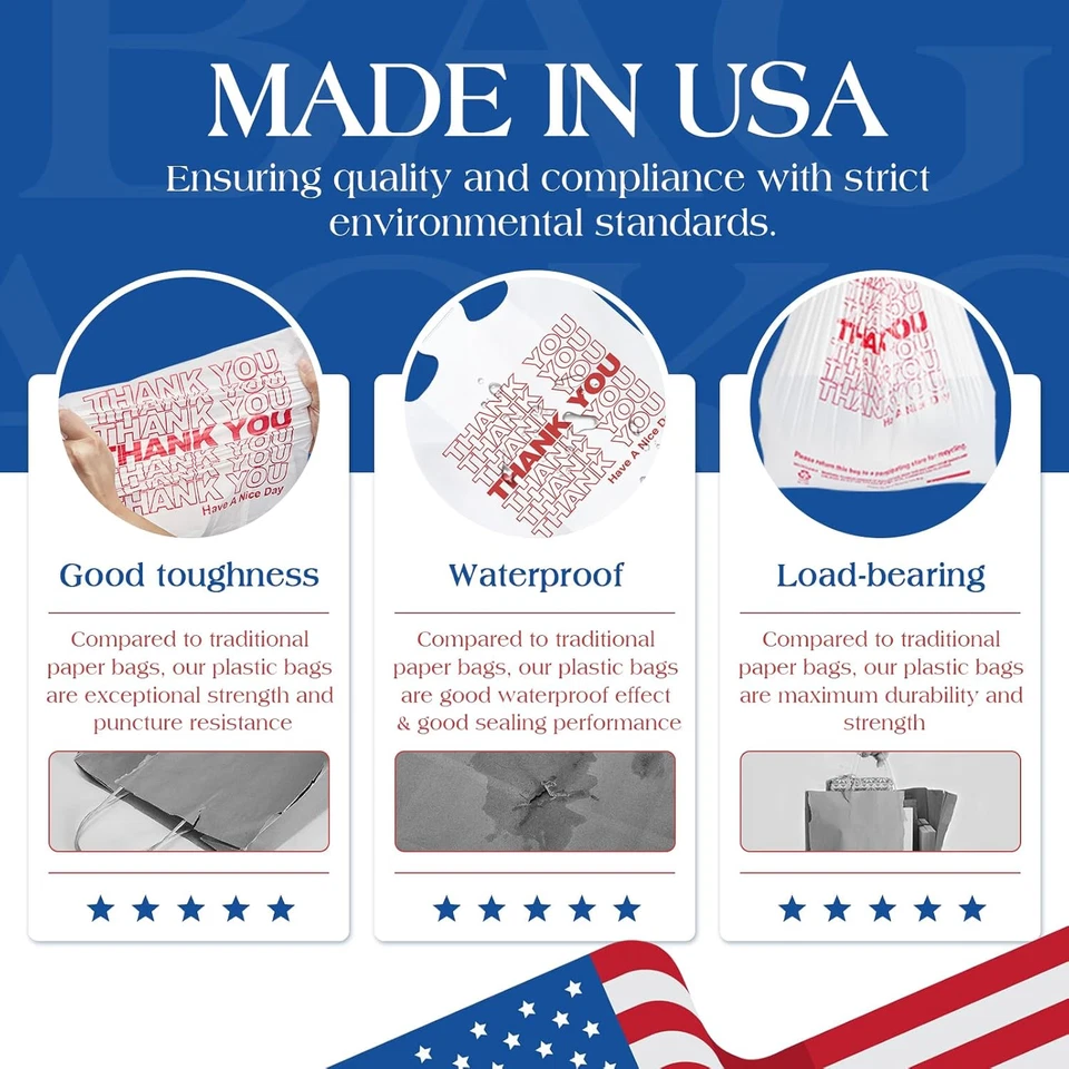 Bolsas de plástico para camisetas con asa (1000 unidades), bolsa de basura pequeña de 4 galones Foto 4 de 4