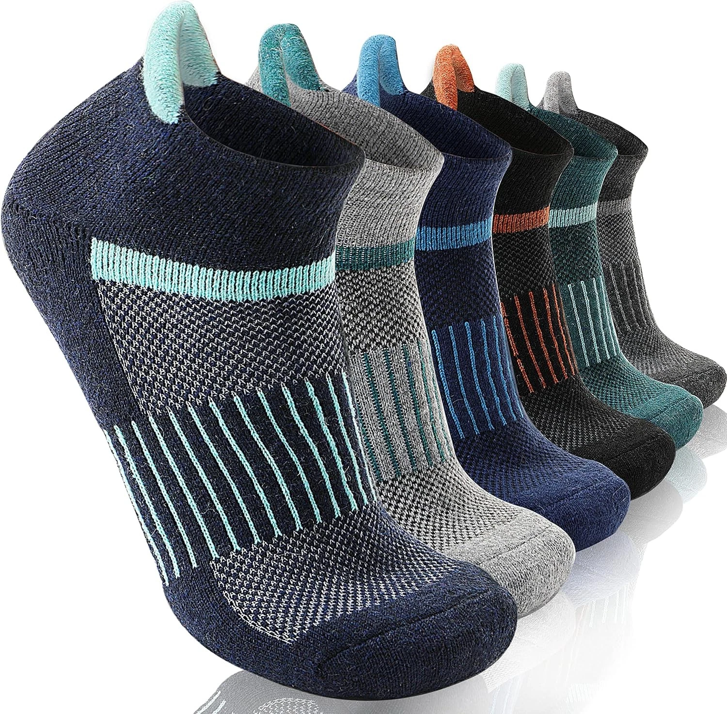 6 Pairs Merino Wool Ankle Running Hiking Socks Compression Support Breathable Th