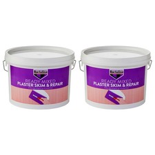 Bartoline Ready Mixed Plaster Skim Repair Smooth Finish White Interior Use 2.5L