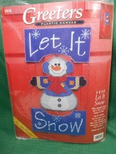 Greeters Plastic Canvas Kit Let It Snow 1416 New