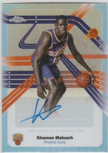 Khaman Maluach 2025-26 Topps Chrome RC Next Stop Signature Refractor RC Auto