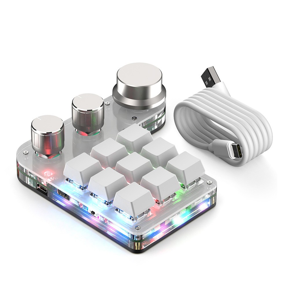 Universal Mechanical Keyboard Clip with 3 Knobs and 9 Multifunction Keys