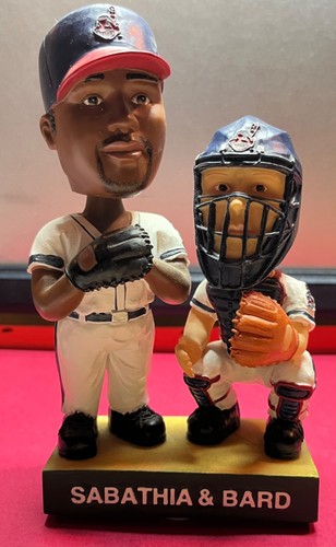 CC Sabathia Josh Bard 2003 Dual Bobble - 2 Spieler eine Basis, Cleveland Indians HOF
