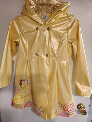 Girls Disney Belle Rain Jacket Yellow Size 9/10