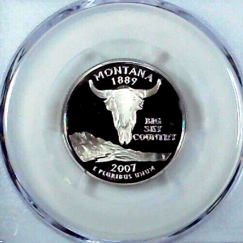 2007-S 25C State Quarter Montana PCGS PR69 DCAM Clad 25huo0111 - Picture 3 of 4