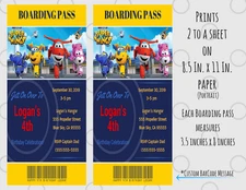 Super Wings Printable JPEG/PDF Digital File Birthday Invitations
