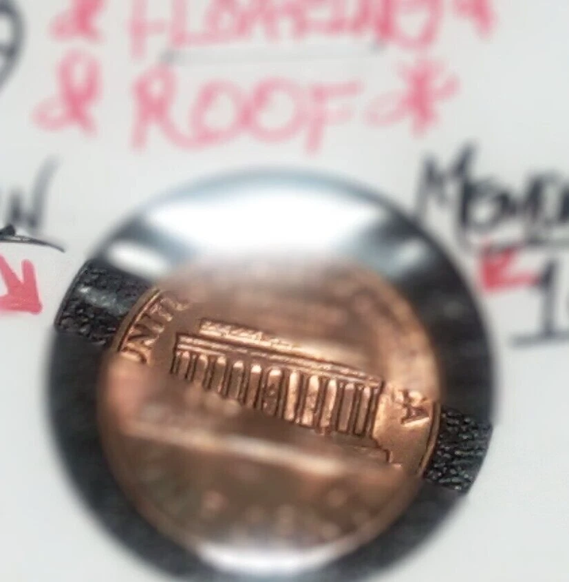 1969 D Floating Roof Dye Filled Mint Error Copper Penny Lincoln Wheat 1c Cent  - Image 2 of 3