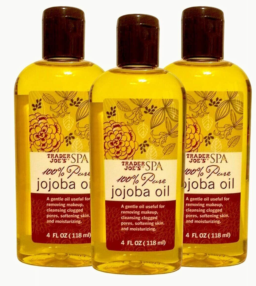 3-Pack Trader Joes Pure Jojoba Oil for Hair Skin Nails Beauty