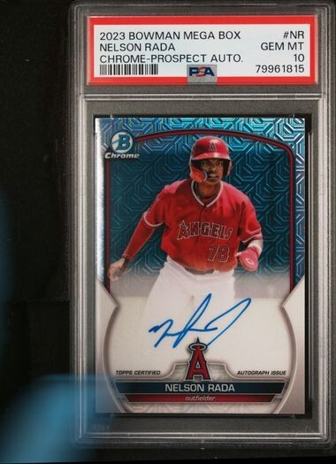 2023 Bowman - Chrome Prospect Mega Box Autographs Nelson Rada #BMA-NR  PSA 10