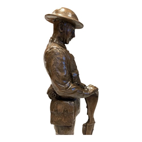 Soldier Figure 30cm Cold Cast Bronze WW1 Handcrafted Ireland WW2 Lest We Forget - Picture 13 of 14