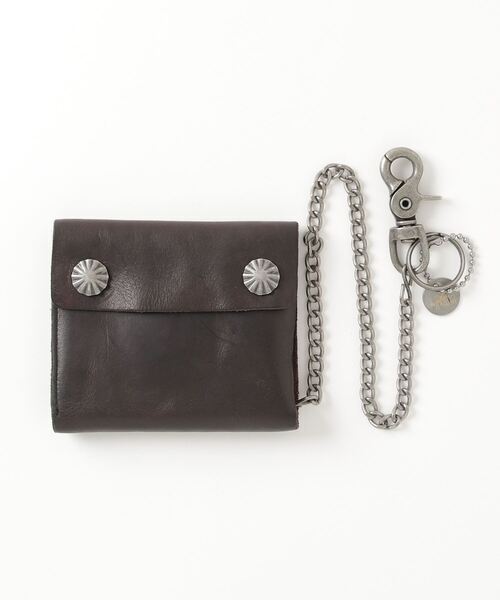 RRL Leather Chain Wallet Dark Brown