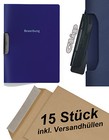 15x DURABLE Duraswing Job - Dossier de Candidature - Bleu avec Clip + Enveloppes