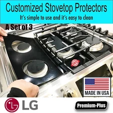 LG Stove Protectors, Custom cut to fit your Stove, Lifetime Warranty