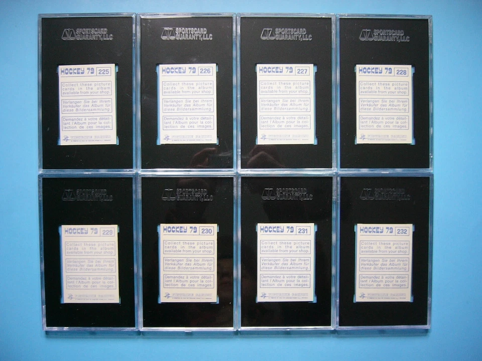 LOTE 20 PEGATINAS HOCKEY PANINI 1979 1979/80 JUEGO ACCIÓN FOTO PUZZLE SGC 8.5 9 10 Foto 2 de 4