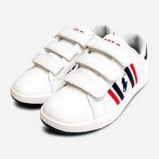 Ralph Lauren Polo Childrens Classic White Leather Shoes