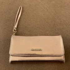 Rampage Women's Rose Gold Women's Tri-Fold Wristlet Wallet New Flaw