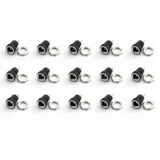 15PCS 5.5mmx2.1mm Jack Plug DC Power Supply Socket Female Panel Mount M81
