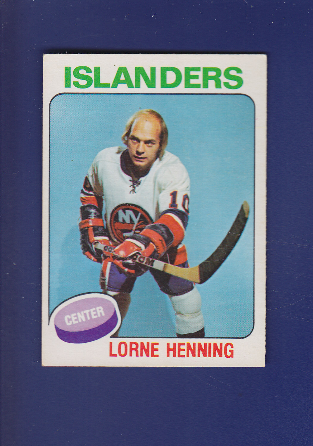 Lorne Henning 1975-76 O-PEE-CHEE OPC NHL Hockey #354 (EX) New York Islanders