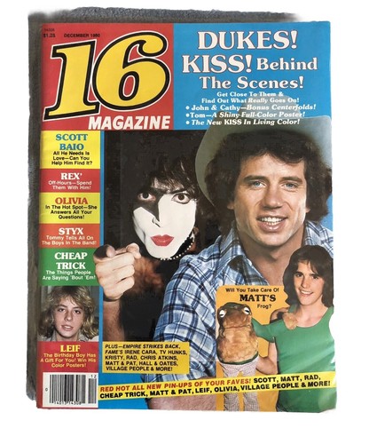 1980 December 16 Teen Magazine KISS Eric Carr Dukes of Hazzard Cathy Bach