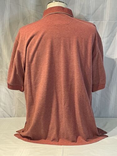 NEW GREG NORMAN NEW RETAIL $59.99 LG DAPPLE CORAL WHITE 100% COTTON POLO NWOT - Picture 2 of 3