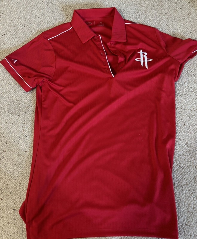 Houston Rockets Polo Shirt Women’MED Antigua Short Sleeve - Partner Classic Golf