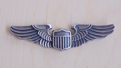 USAAF ARMY AIR FORCE PILOTS 3" JEWELER STERLING SILVER WING BADGE PARTS ...